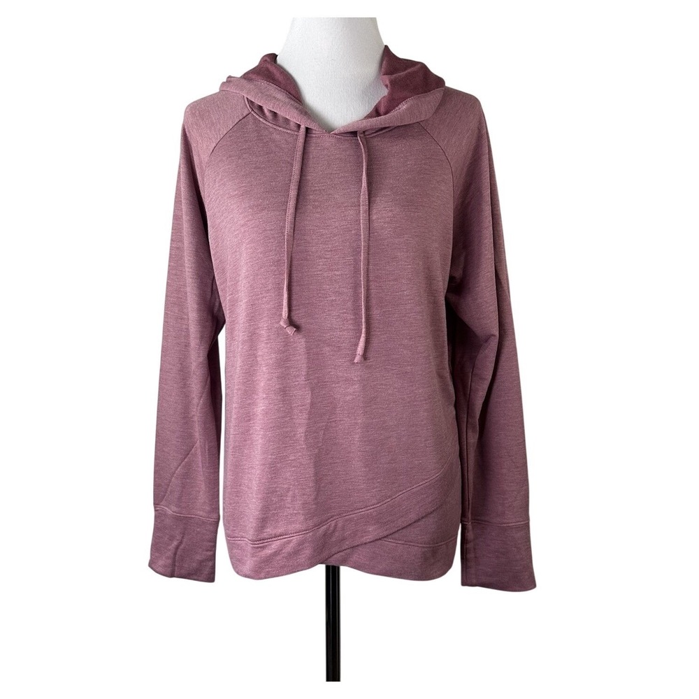 The Balance Collection Long‎ Sleeve Hooded Athleisure Top Pink Mauve Womens XL